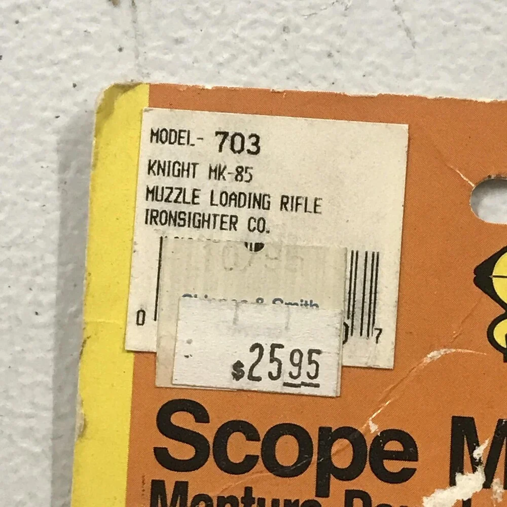 Ironsighter See-Thru Scope Mount Set Knight MK-85 Rifle 703 Black Muzzleloader